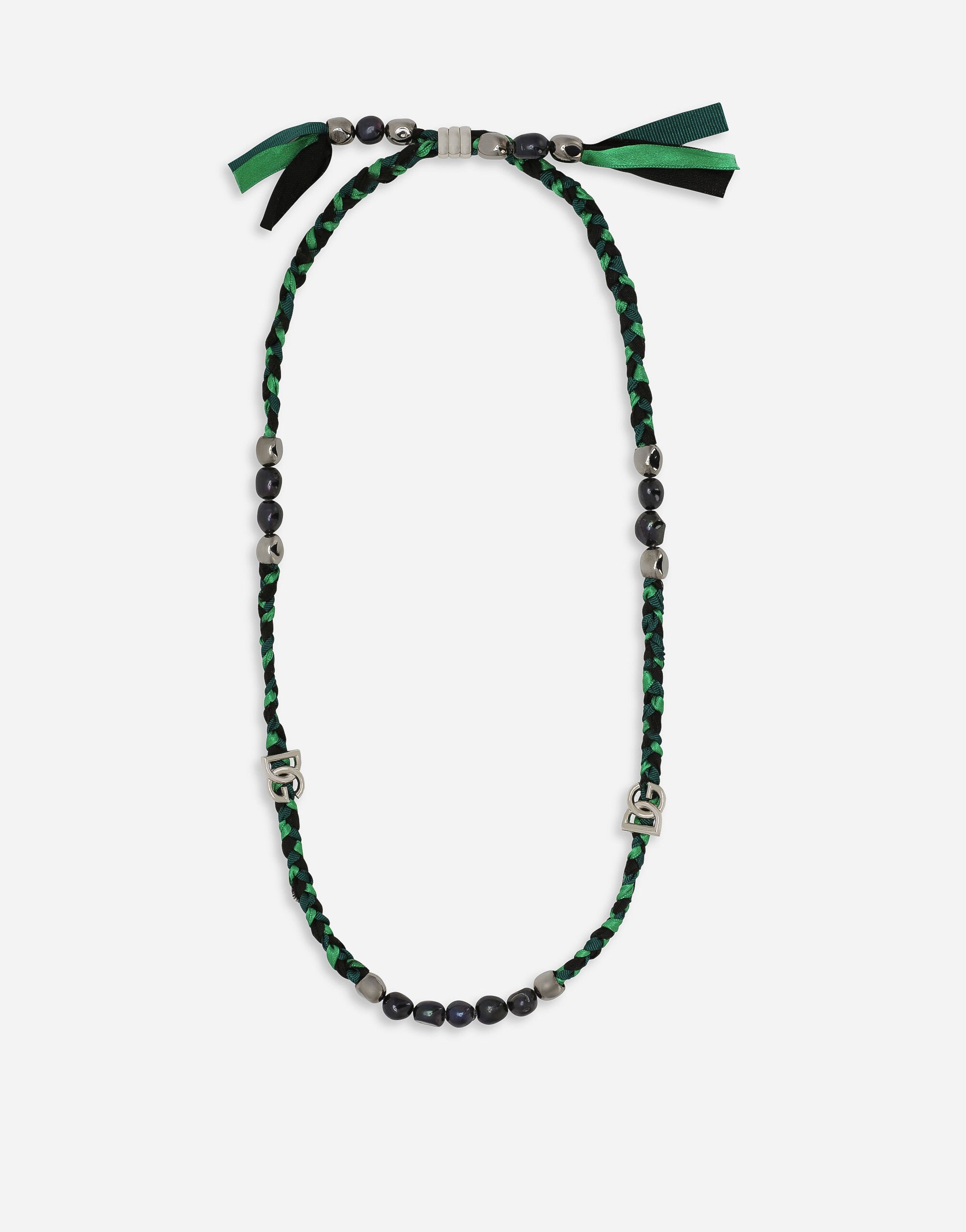 Dolce & Gabbana Geflochtene Halskette „Banano“ Silber WRQ5P1W1111