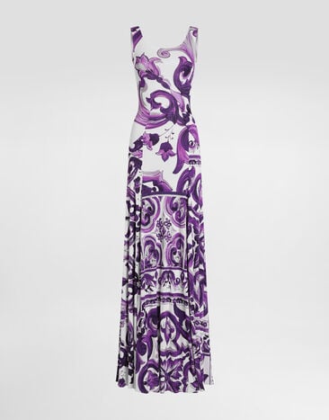 Dolce & Gabbana Majolica-print sleeveless dress Multicolor F6DAOTFS8C0