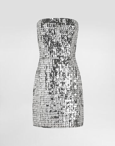 Dolce & Gabbana Sequin dress Silver F60ELTFLSL3