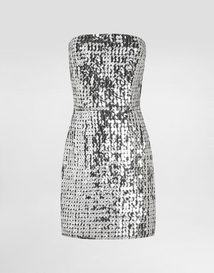 Dolce & Gabbana Sequin dress Silver F60ELTFLSL3