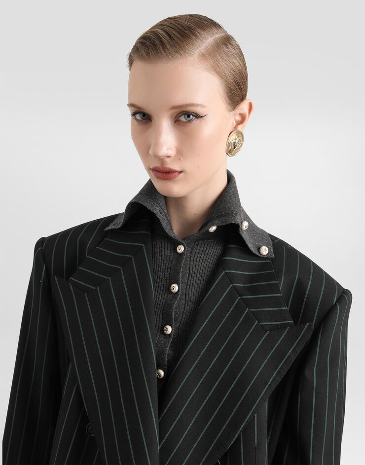 Dolce & Gabbana Double-breasted jacket in pinstripe wool Dolce & Gabbana Double-breasted jacket in pinstripe wool Multicolor F29QWTFRBDU