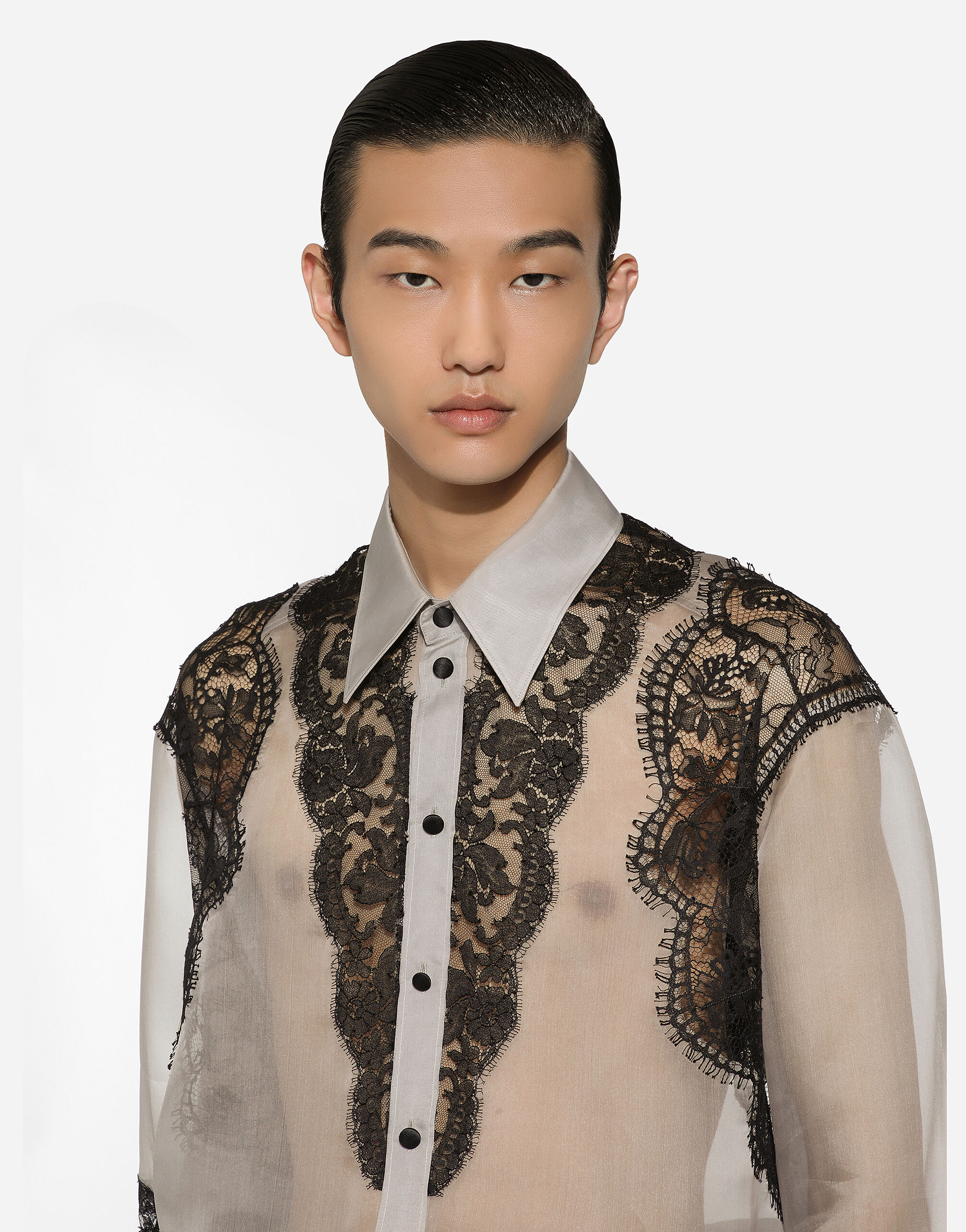 大人の上質  shirt Silk with Men for Multicolor in embroidery トップス