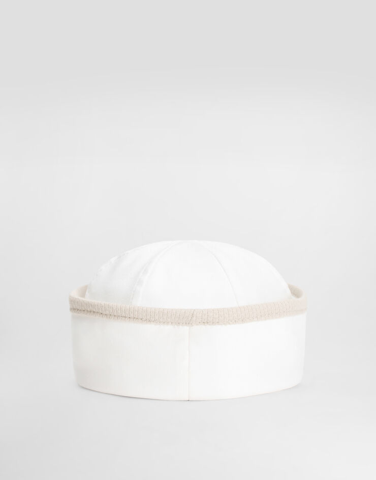 Dolce & Gabbana Interlock and piqué sailor cap with embroidery Multicolor LNJHAAG7PTA