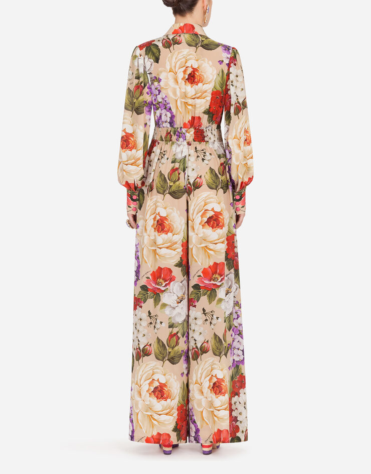 Dolce & Gabbana FLORAL-PRINT CREPE DE CHINE JUMPSUIT STAMPA FLOREALE F6H4LTIS1AO