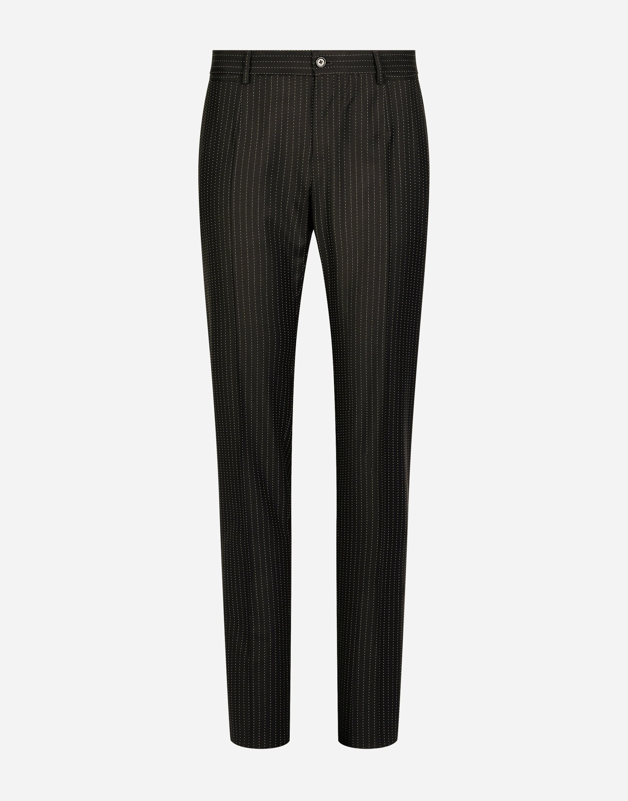 Dolce & Gabbana Tailored pinstripe virgin wool pants Beige GY6GMTGH145