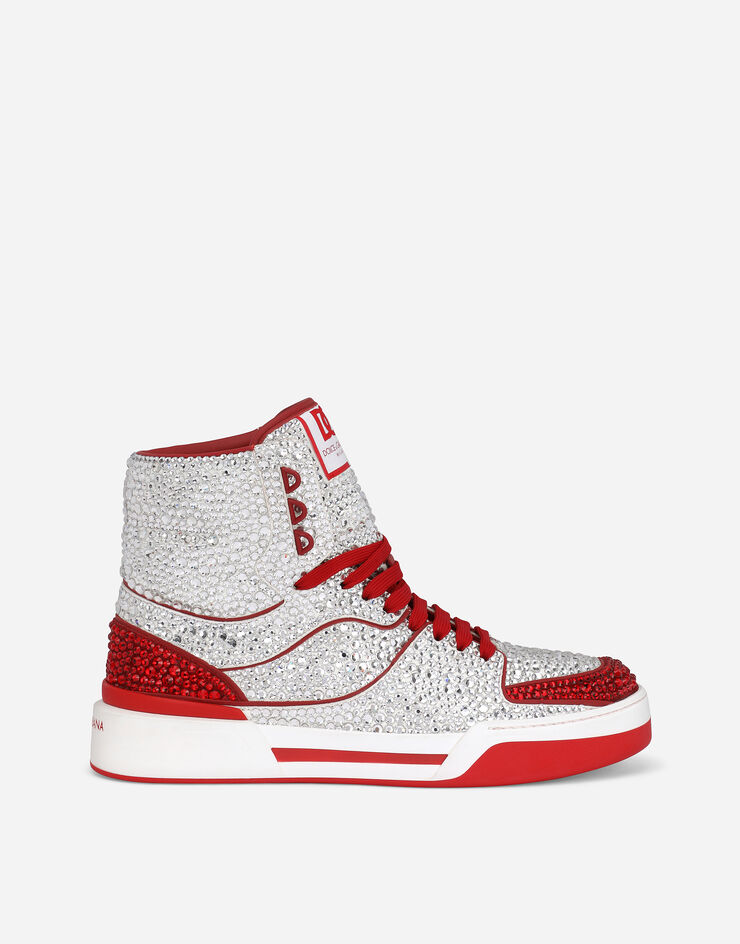 Dolce&Gabbana High-Top-Sneaker New Roma aus Kalbsleder mit Thermostrass Mehrfarbig CS2037AO241