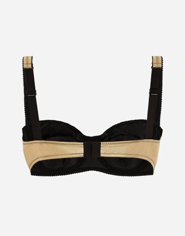 Dolce & Gabbana Foiled jersey balconette bra Gold O1A12TFUGRA