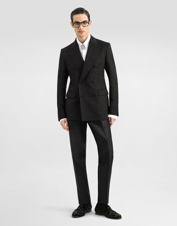 Dolce & Gabbana Sicilia light double-breasted brocade jacket  G2TV8THJMRF