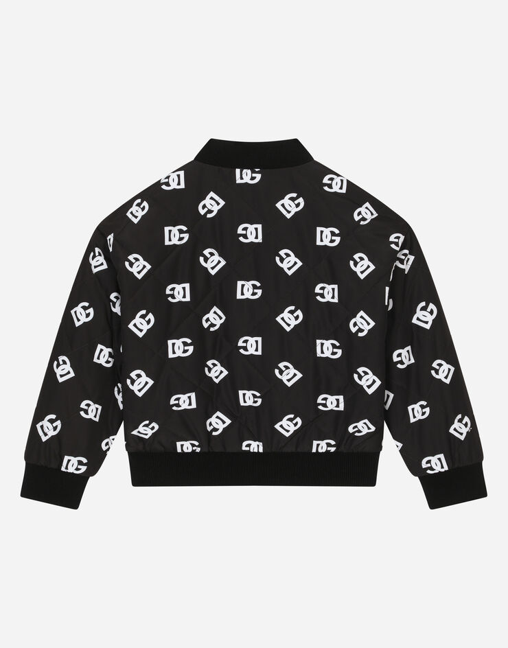 Dolce & Gabbana Quilted nylon bomber jacket with DG logo print Multicolor L5JBM1HSMGJ