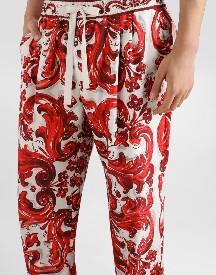 Dolce & Gabbana Majolica-print jacquard jogging trousers Dolce & Gabbana Majolica-print jacquard jogging trousers Multicolor GP12QTFPTBC
