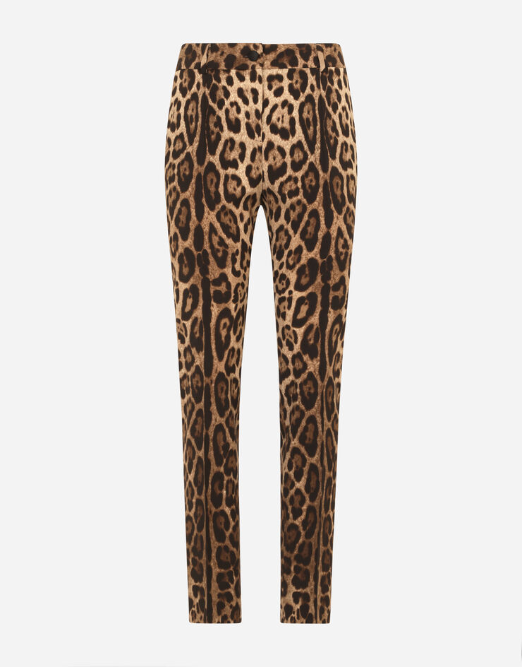 Dolce & Gabbana Low-rise floral drill pants ANIMAL PRINT FTATOTFSBAV