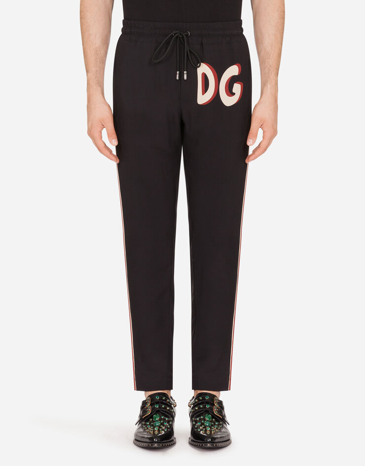 Dolce & Gabbana CADY JOGGING PANTS WITH PIN-UP PRINT Dolce & Gabbana CADY JOGGING PANTS WITH PIN-UP PRINT NERO GW9OATFP8FC