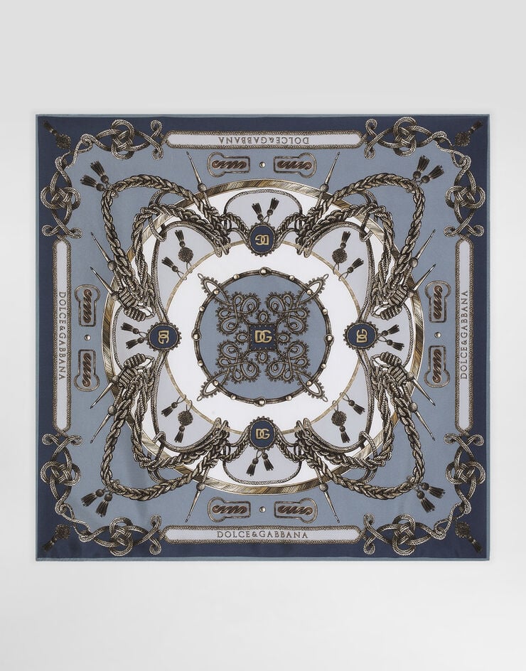 Dolce & Gabbana Cargo-print silk twill scarf 70x70 Multicolor GQ348EHI12A