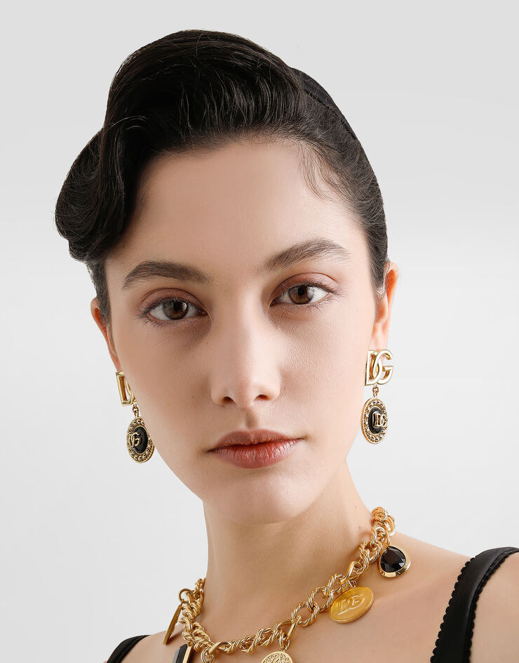 Dolce & Gabbana Like a Virgin logo clip earrings Gold WER6V2W1111