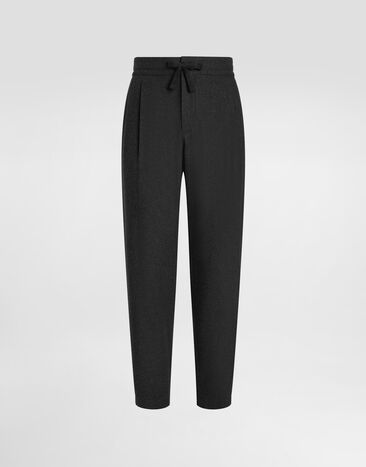 Dolce & Gabbana Melange wool mat trousers Grey GP12PTFURNC