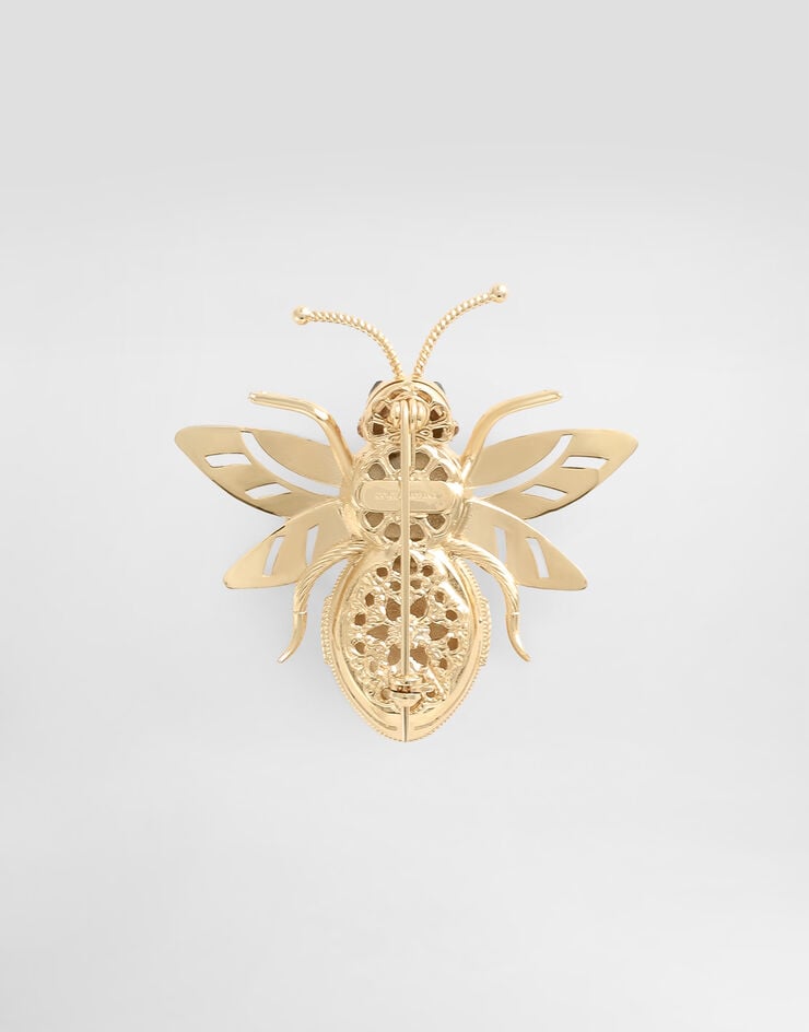 Dolce & Gabbana دبوس بروش بشكل نحلة وبأحجار راين Orange WPR7A2W1111