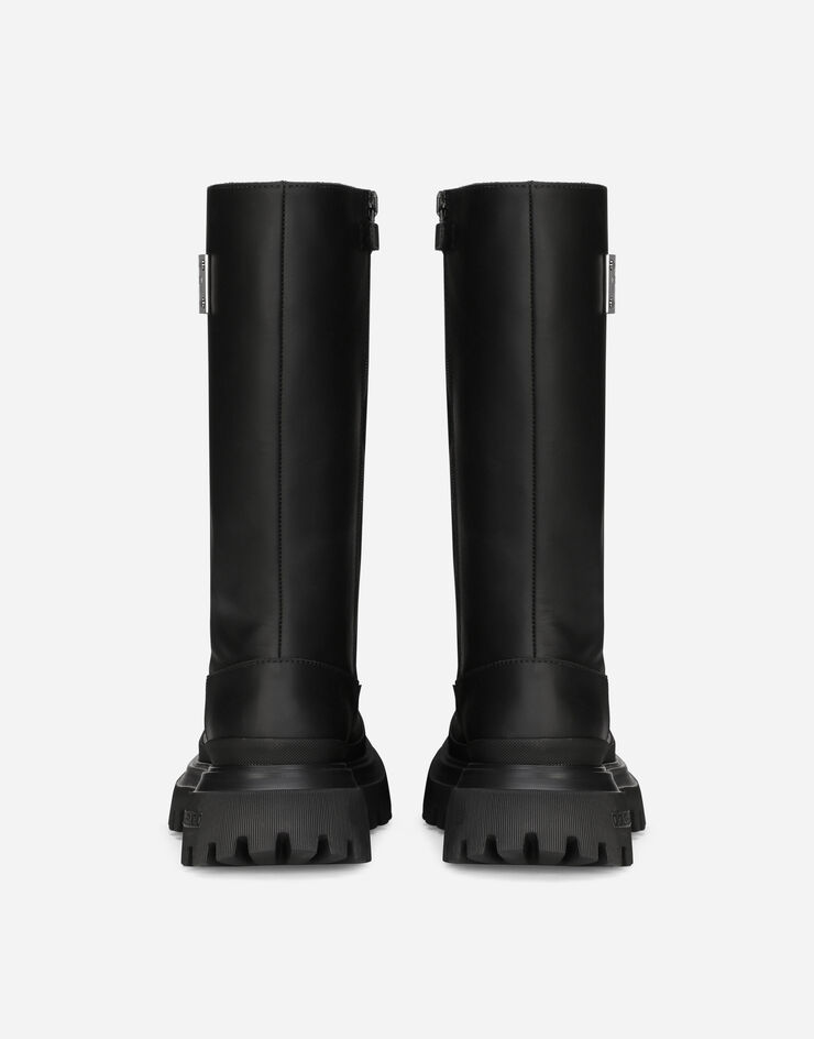 Calfskin boots in Black for for Girls | Dolce&Gabbana®