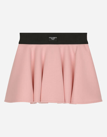 Dolce & Gabbana Mini-Tellerrock mit Logoplakette Rosa L54I67G7M7I