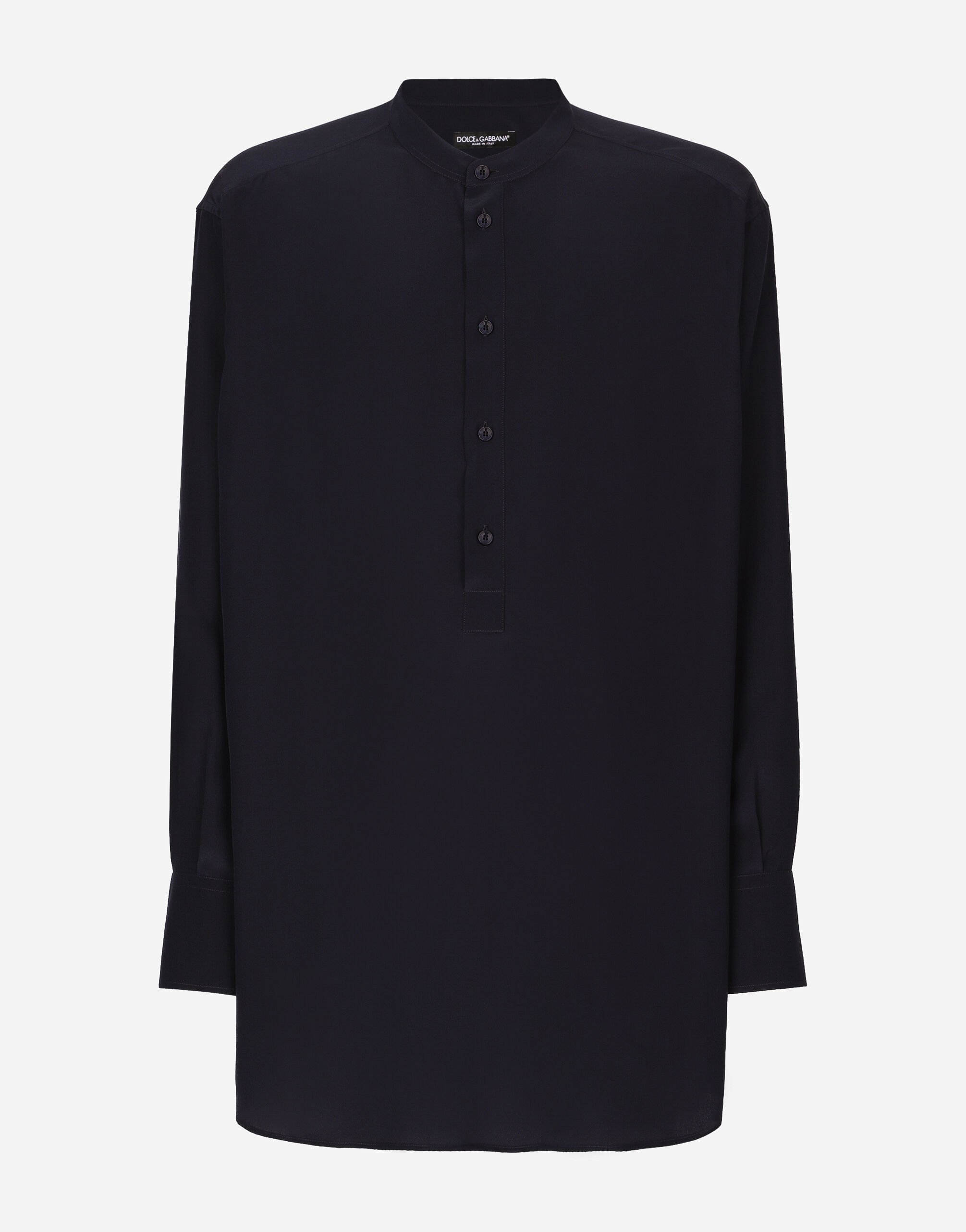 Dolce & Gabbana Camisa de seda con cuello mao Estampado G5IF1THI1QA