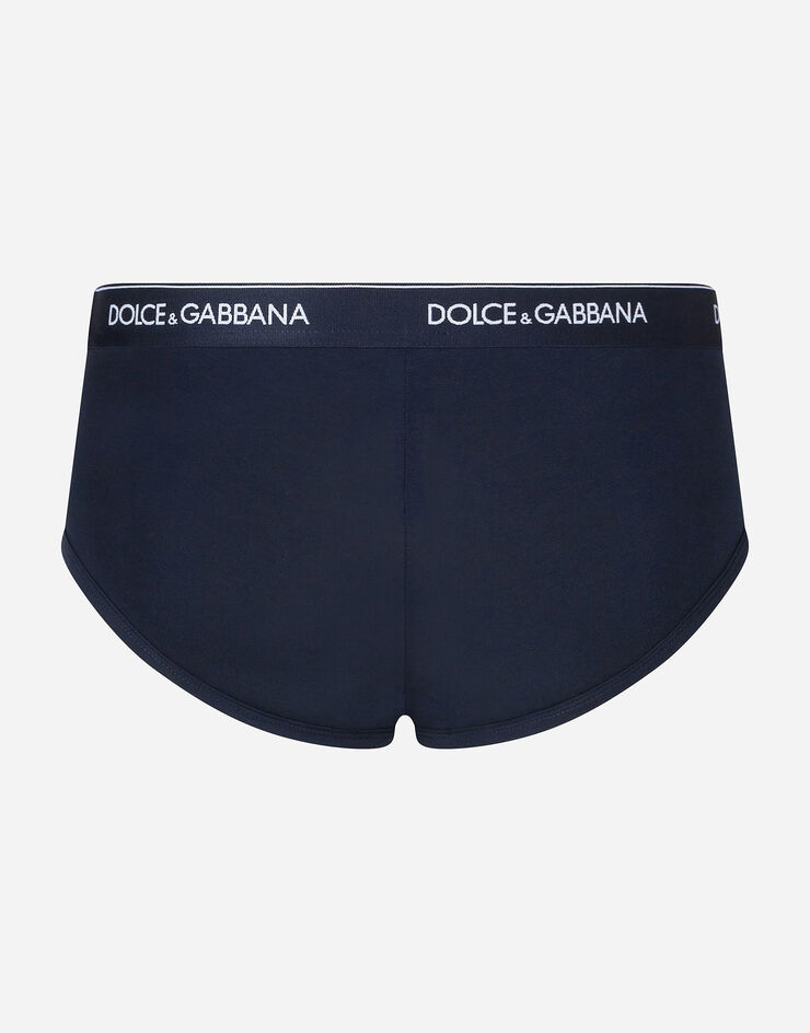 Dolce & Gabbana Lot de deux slips Brando en coton stretch Bleu M9C05JFUGIW