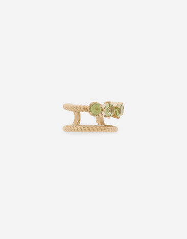 Dolce & Gabbana Anna earring in yellow gold 18Kt and peridots Gold WBND2GWYEDI