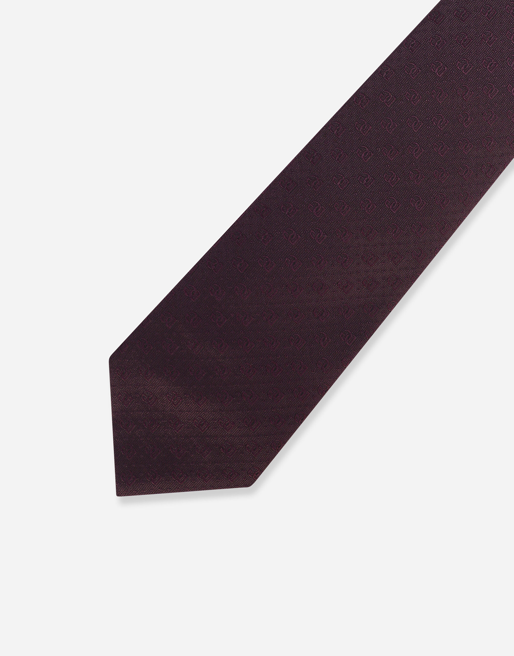 8-cm silk jacquard blade tie with DG logo in Purple for Men