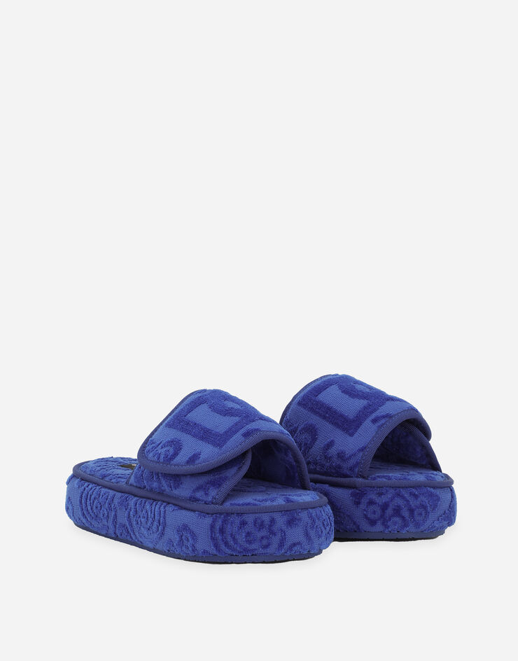 Dolce & Gabbana Terry Cotton Plateau Slippers Multicolor TCF011TCAGM