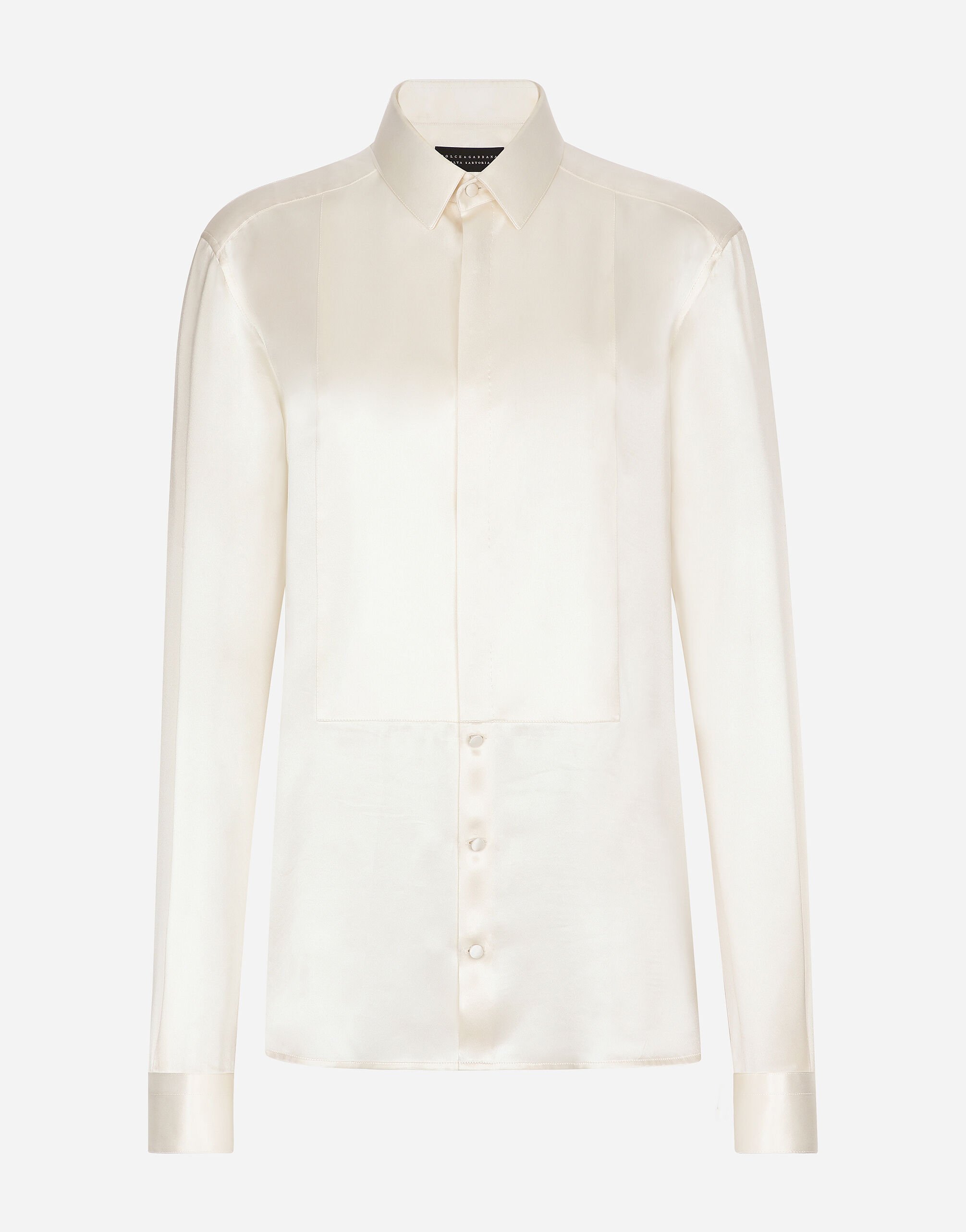 Dolce & Gabbana Silk shirt with shirt front Print F6GADTHS1KD