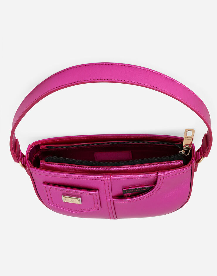 Dolce&Gabbana Сумка на плечо из ламинированной кожи наппа фуксия EB0242AJ133