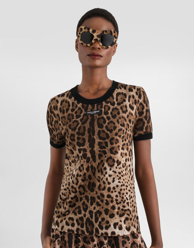 Dolce & Gabbana Leo-print jersey t-shirt Dolce & Gabbana Leo-print jersey t-shirt Print F8N08TFS78S