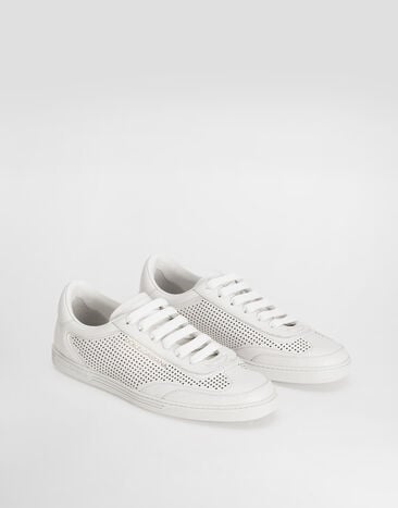 Dolce & Gabbana Perforated calfskin Saint Tropez sneakers White CS2256AR837