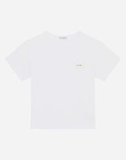 Dolce & Gabbana Jersey t-shirt with logo tag Black L4JTEYG7CD8