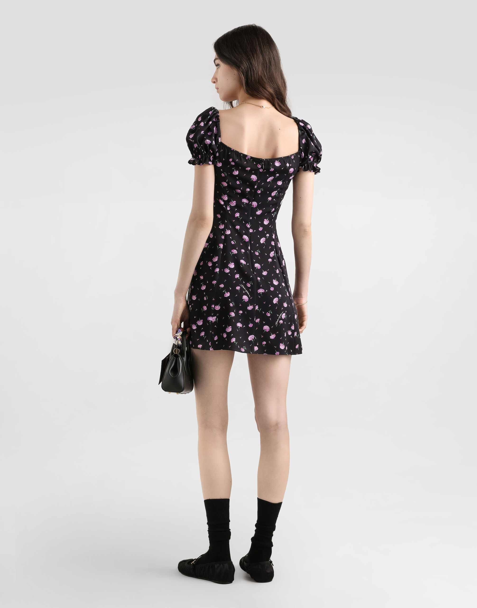 Carnations-print dress - thumbnail 3