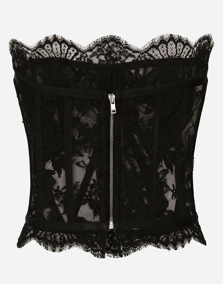 Dolce & Gabbana Bustier in pizzo Nero F72X4THLMQJ