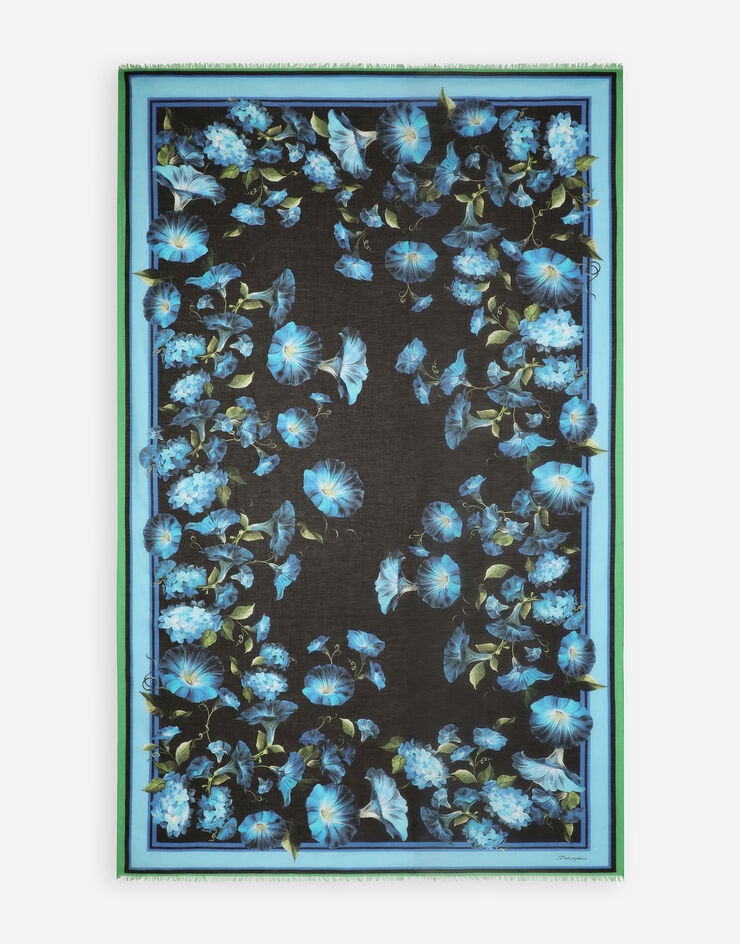 Dolce & Gabbana Cotton sarong with bluebell print (110 x 190) Print O4A01JFI5I1