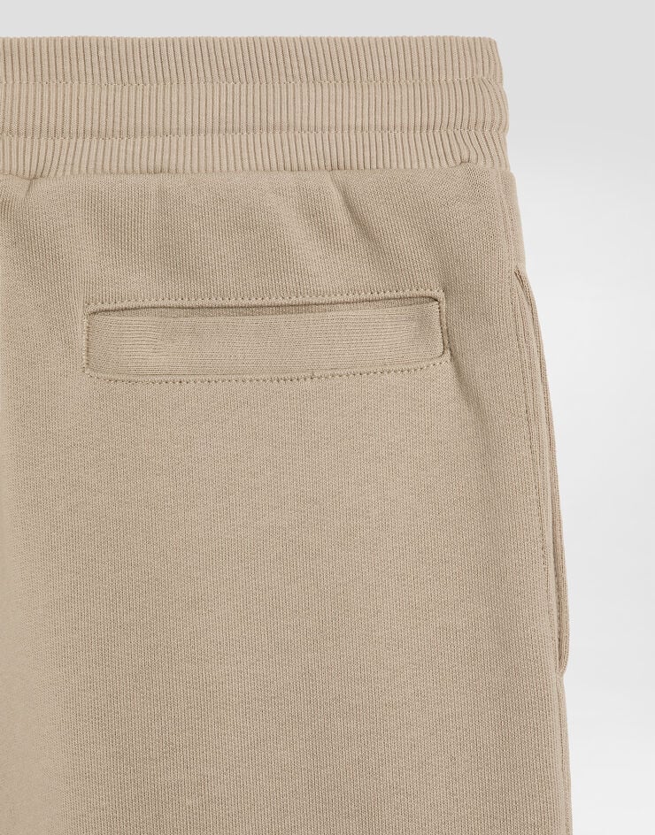 Dolce & Gabbana Fleece trousers with DG embroidery Beige L4JPIGG7PEQ