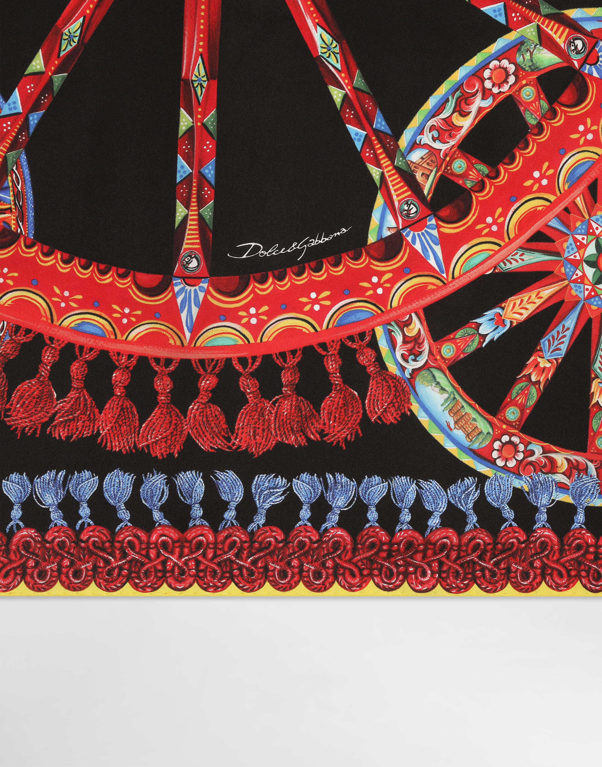 90x90 carretto-print silk twill scarf in Multicolor for Women