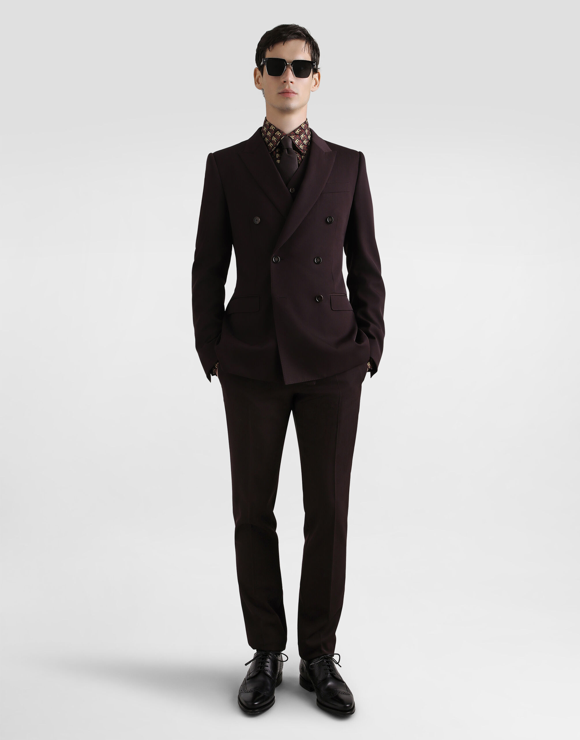 Printed silk twill martini shirt in Print for Men | Dolce&Gabbana® US