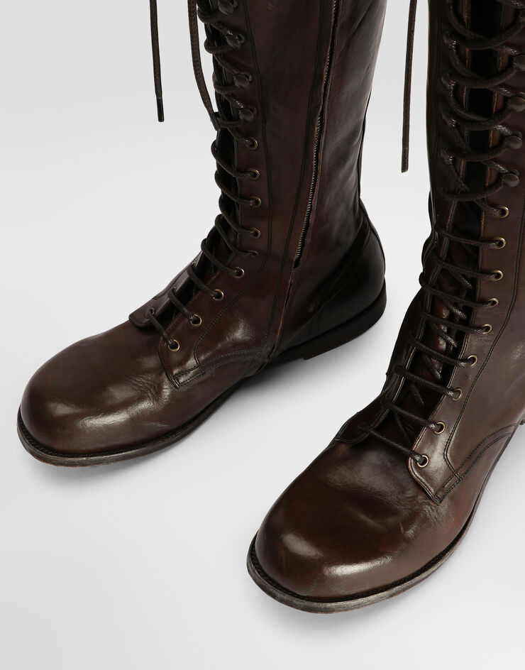 Dolce & Gabbana Bota en piel Marrón A70122AO019