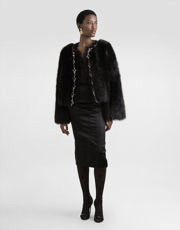 Dolce & Gabbana Satin dress Black F6DIHTGDDB2