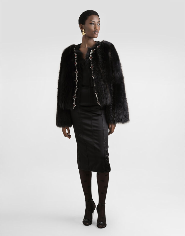 Dolce & Gabbana Satin dress Black F6DIHTGDDB2