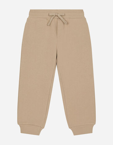 Dolce & Gabbana Jogginghose aus Jersey mit DG-Logo Beige L4JPIGG7NXC