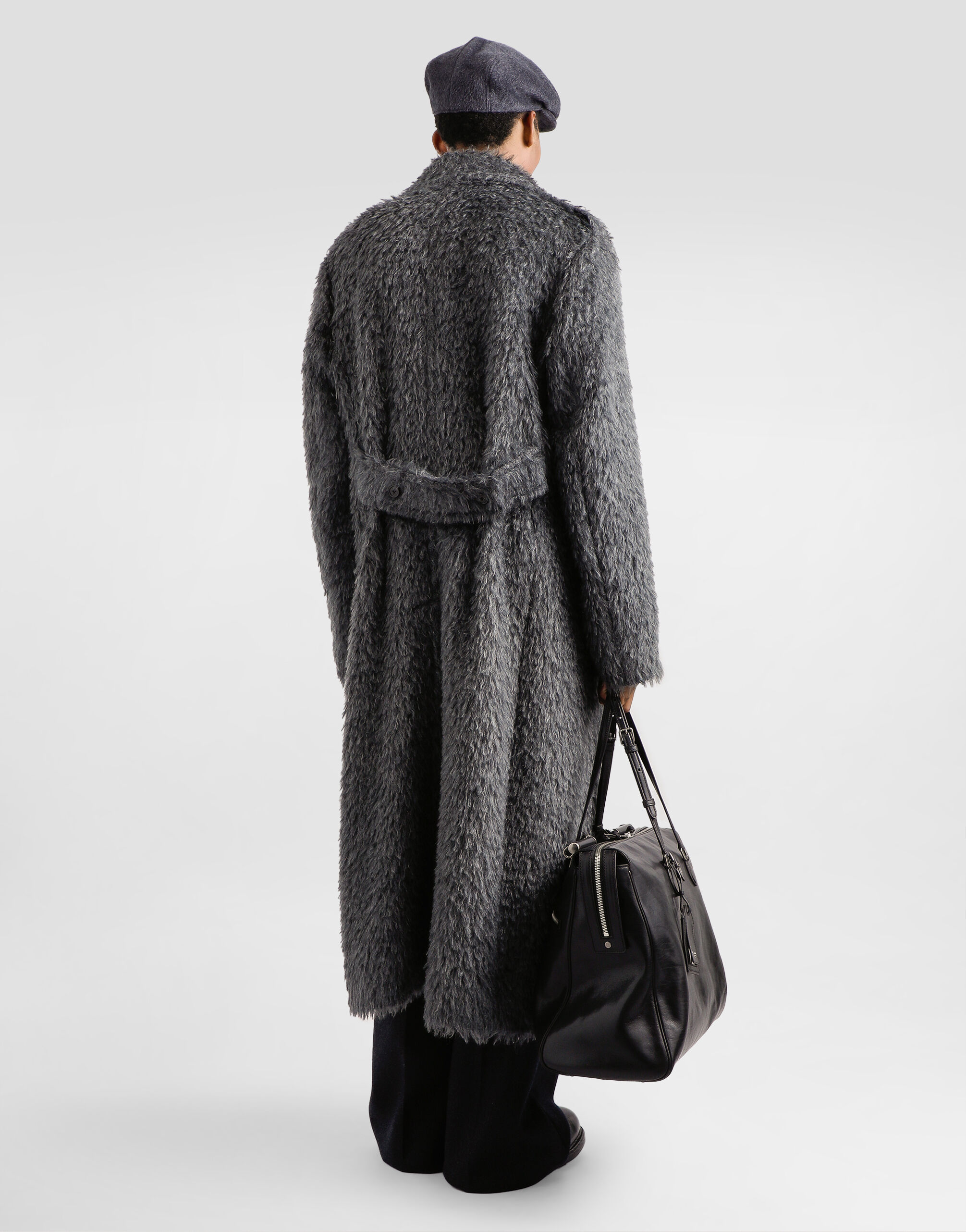 Greyのメンズ シアリング ダブルブレストコート | Dolce&Gabbana®