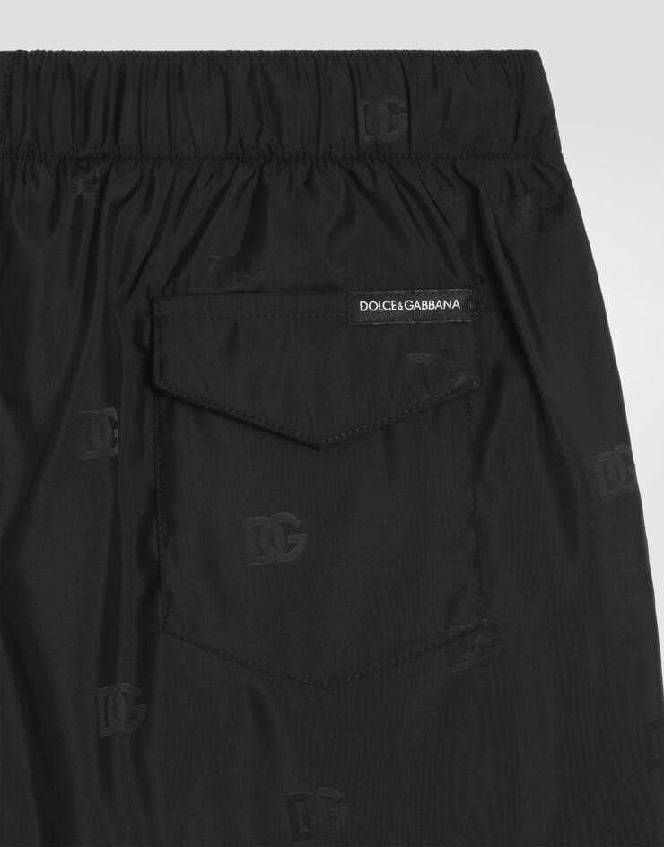 Dolce & Gabbana Medium nylon jacquard swim shorts Black L4J818ON0CR
