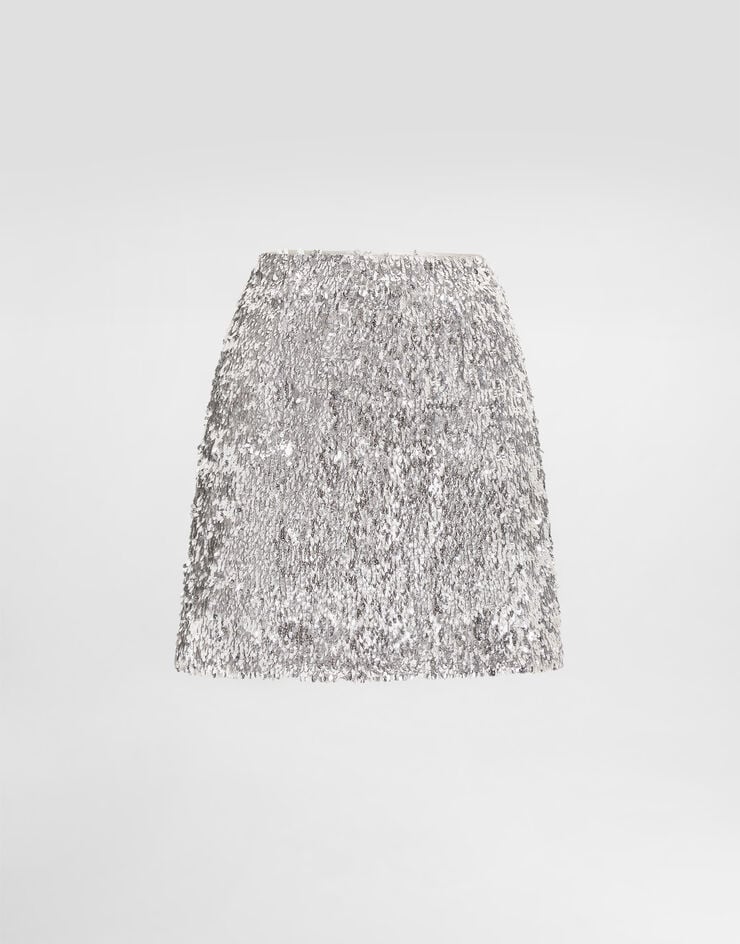 Dolce & Gabbana Sequined skirt Dolce & Gabbana Sequined skirt Silver F4DADTFLSMC