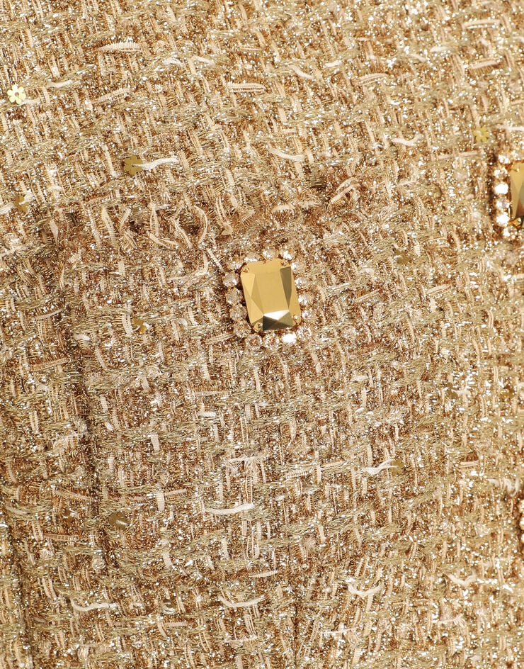 Dolce & Gabbana Lamé tweed jacket Gold F27KBZHUMXR