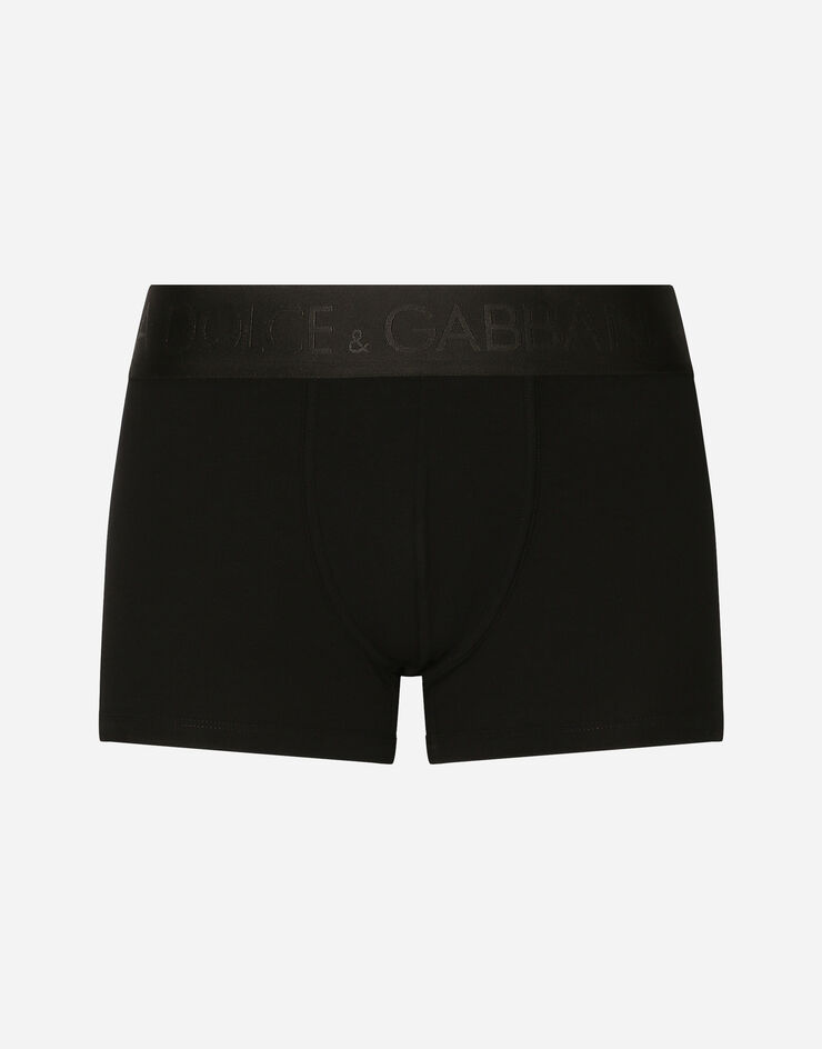 Two-way-stretch jersey regular-fit boxers in Black for