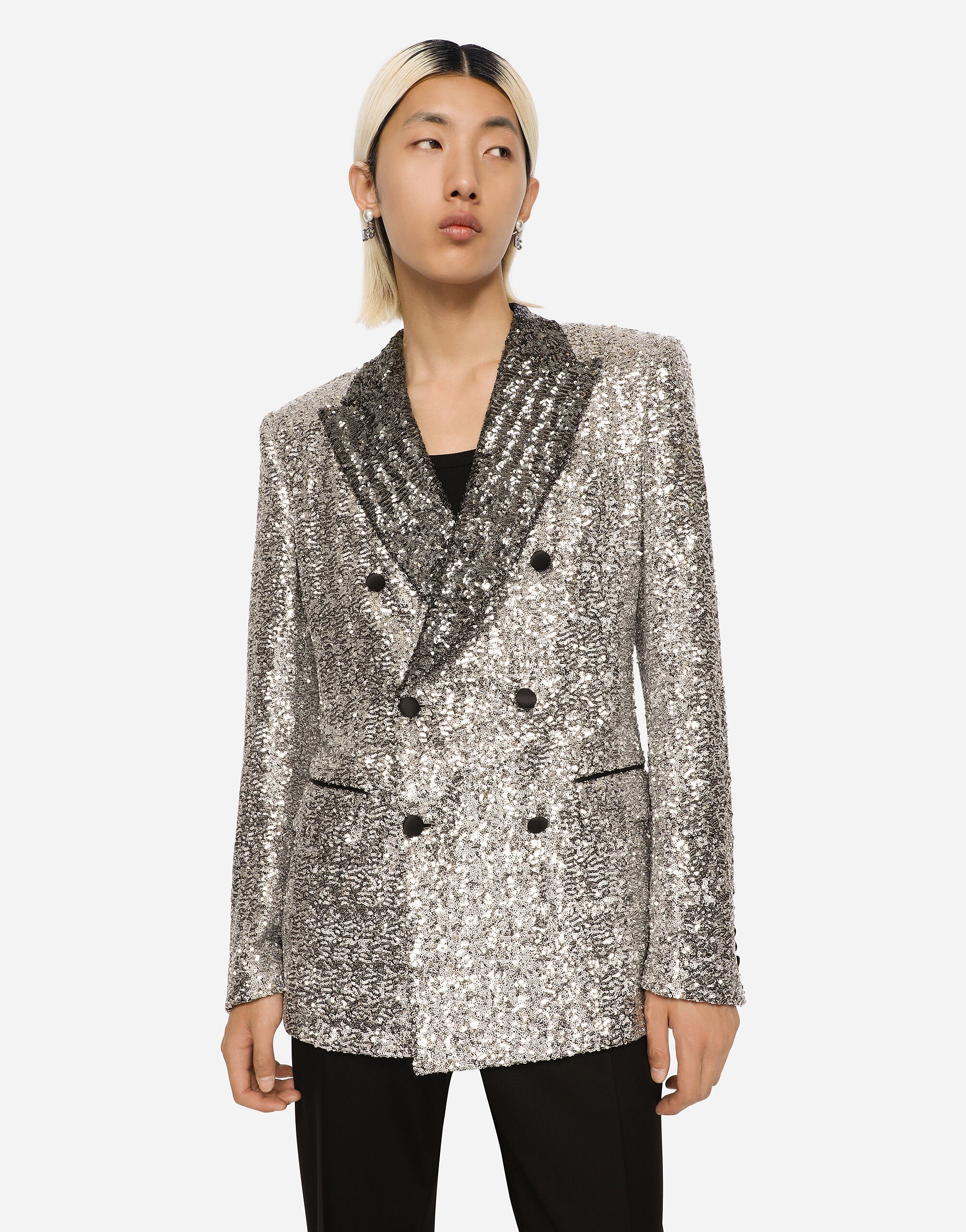 Sequin double breasted blazer store