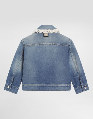 Dolce & Gabbana Chaqueta en denim con estampado Multicolor L52B08LDD61