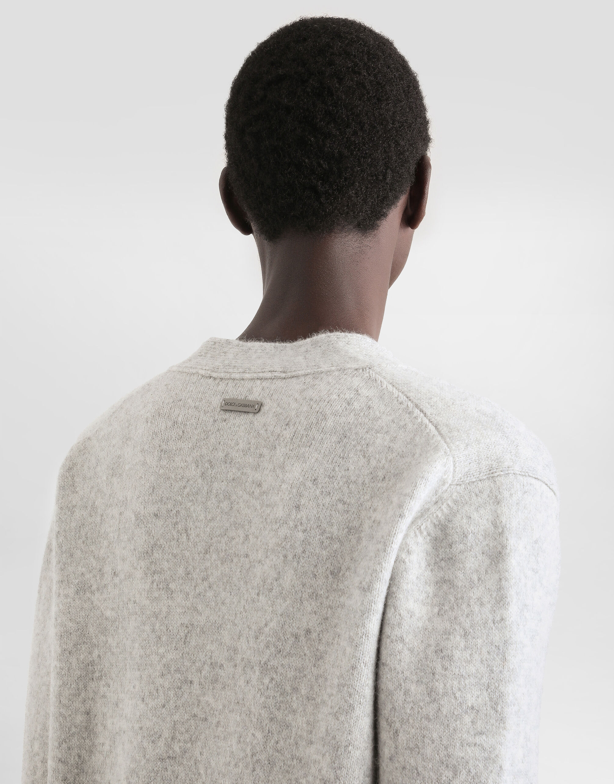 Cardigan with buttons in Grey for Men | Dolce&Gabbana® US